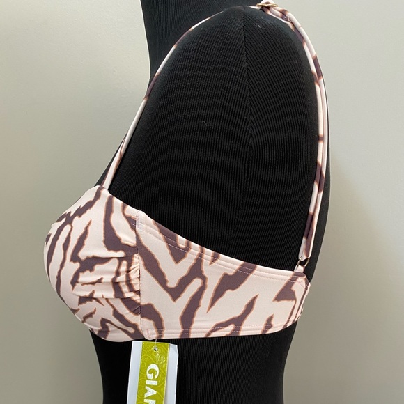 Gianni Bini Blush Animal Print Bikini Top XS - Picture 3 of 4